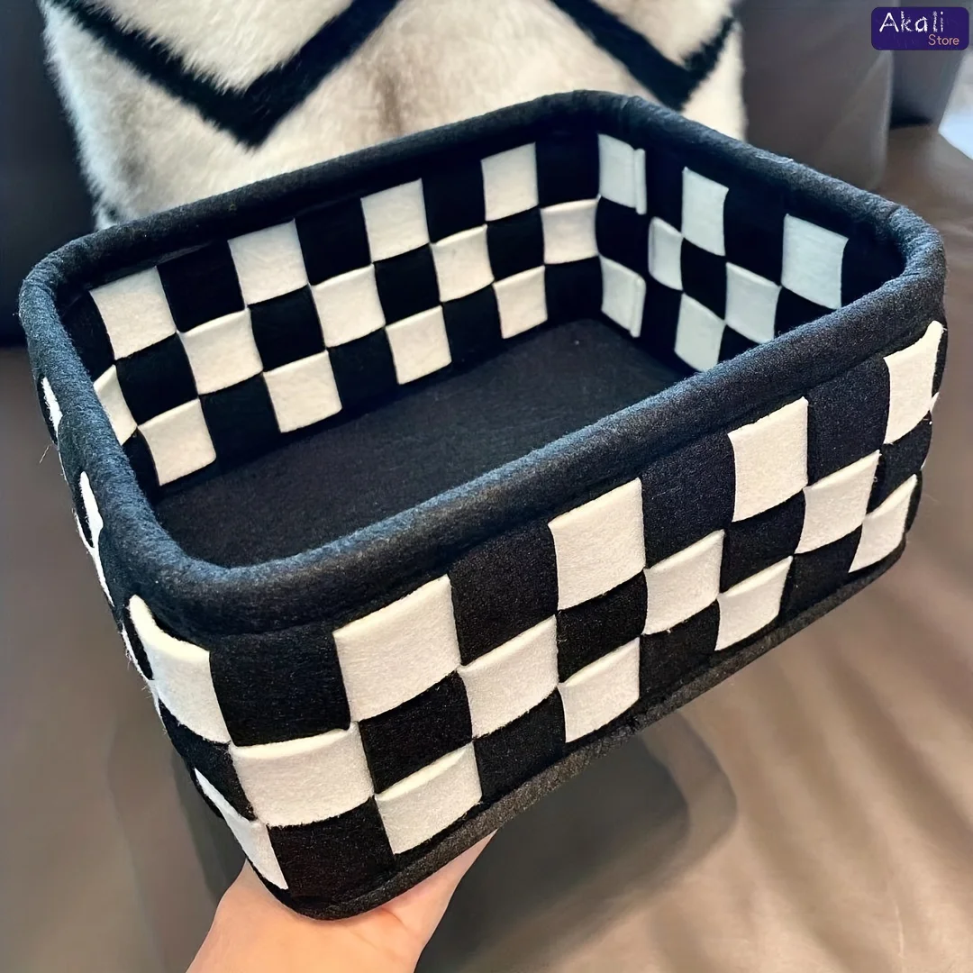2026Black and White Checkered  - Home Decor Organizer 评论和价格
