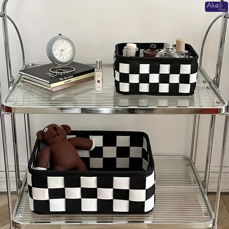 2026Black and White Checkered  - Home Decor Organizer 评论和价格
