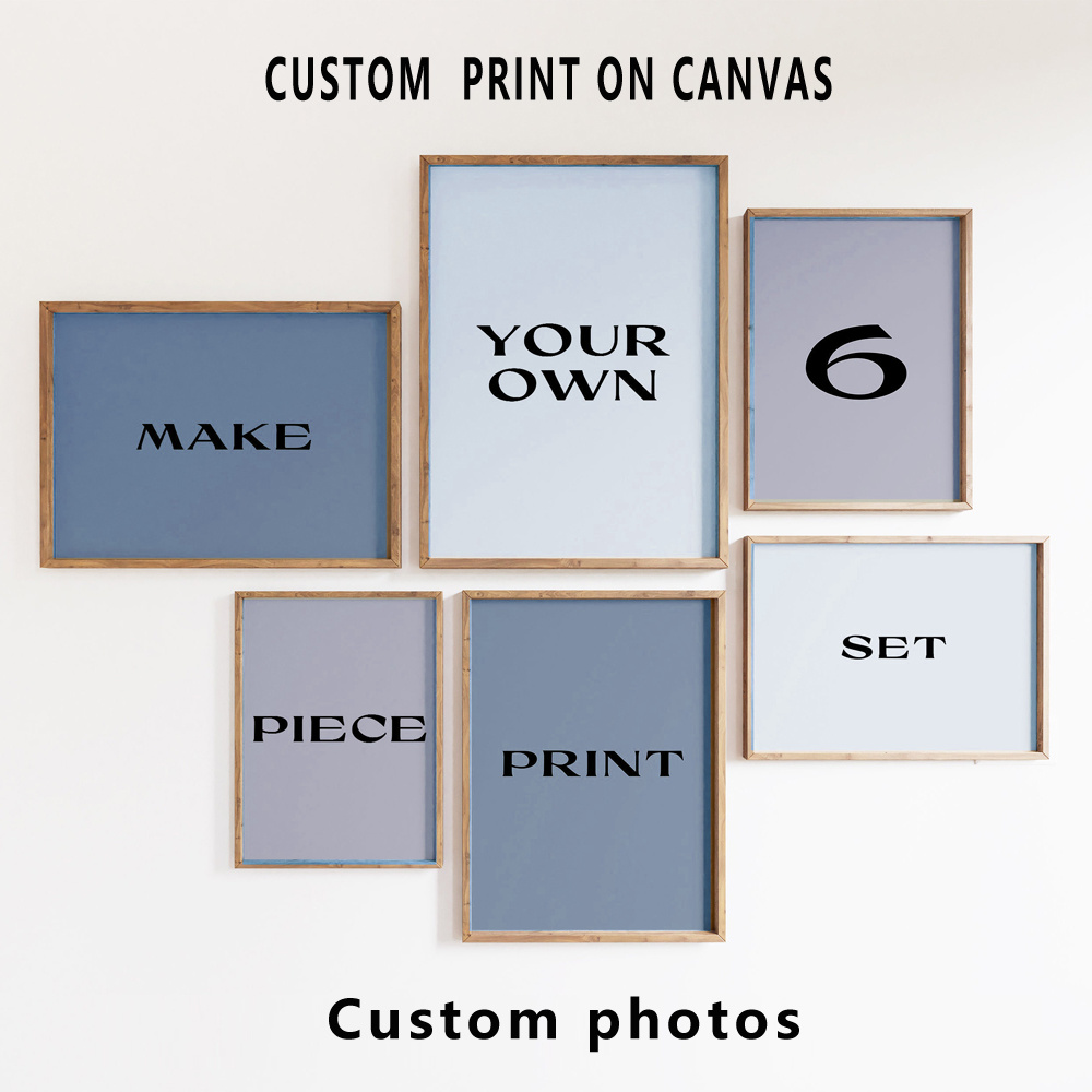 6pcs/set Custom Canvas Prints  - Home Decor Wall Pictures 评论和价格