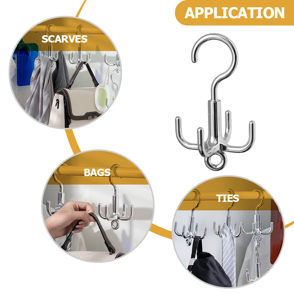 Rotating Clothes Hook 4-Claw D - Home Decor Organizer 评论和价格